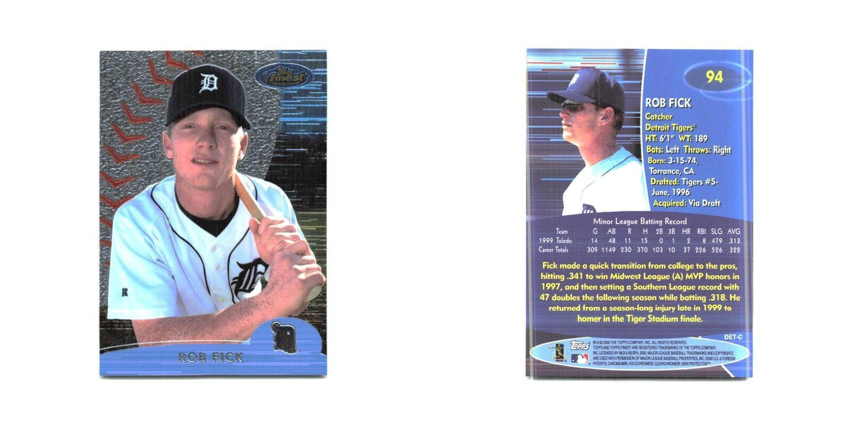 2000 Finest Robert Fick Tigers #94