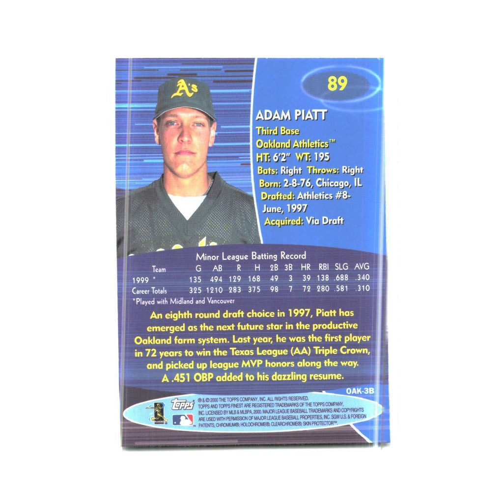 2000 Finest Adam Piatt Athletics #89