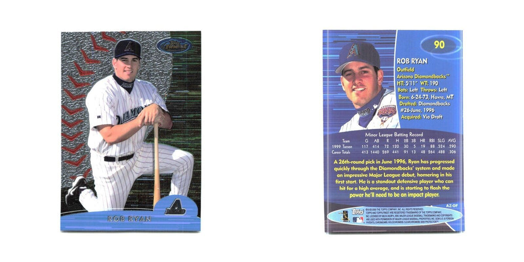 2000 Finest Rob Ryan Diamondbacks #90