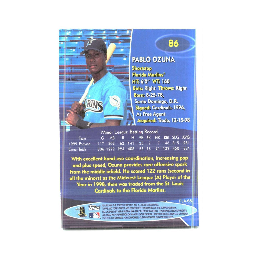 2000 Finest Pablo Ozuna Florida Marlins #86