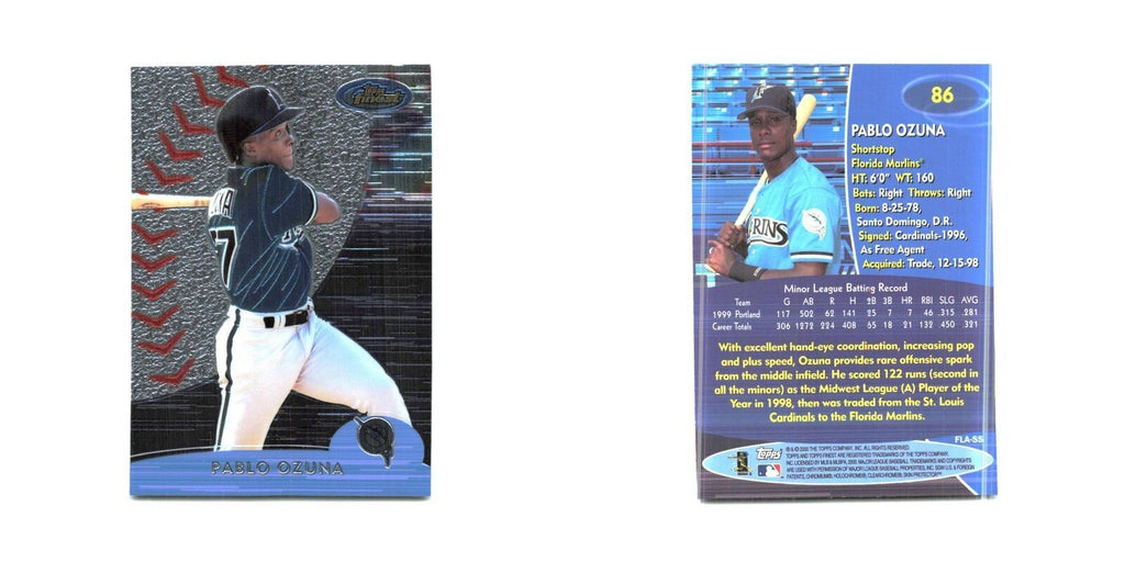 2000 Finest Pablo Ozuna Florida Marlins #86