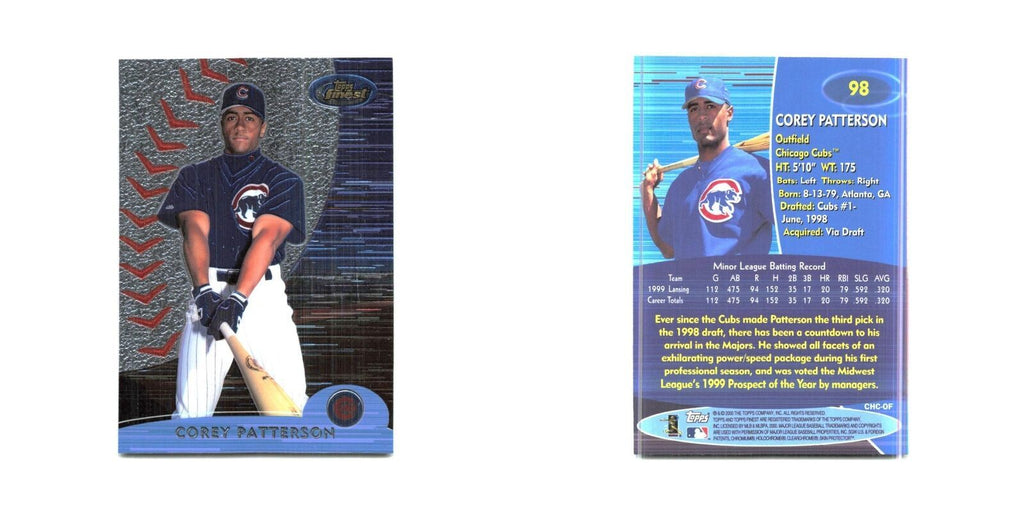 2000 Finest Corey Patterson Cubs #98