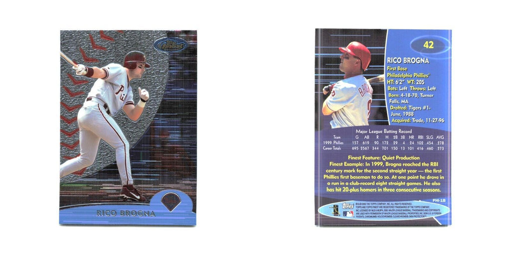 2000 Finest Rico Brogna Phillies #42