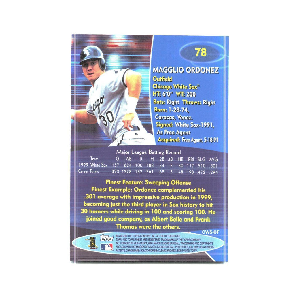 2000 Finest Magglio Ordonez White Sox #78