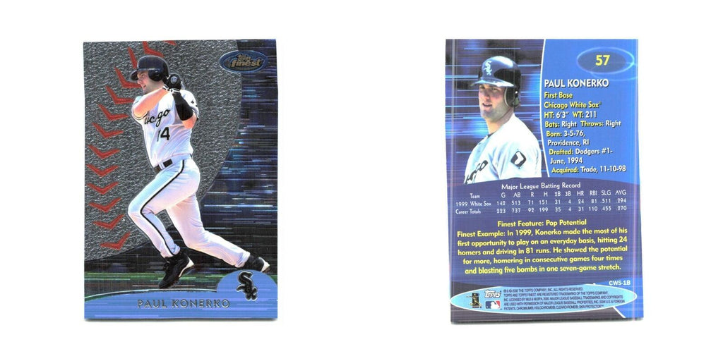 2000 Finest Paul Konerko White Sox #57