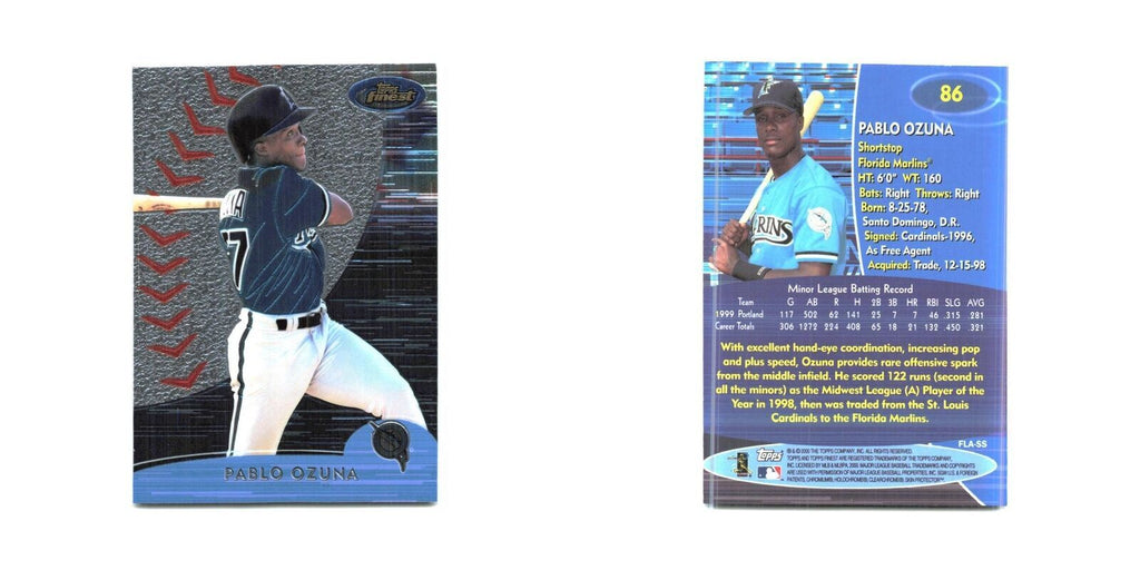 2000 Finest Pablo Ozuna Florida Marlins #86