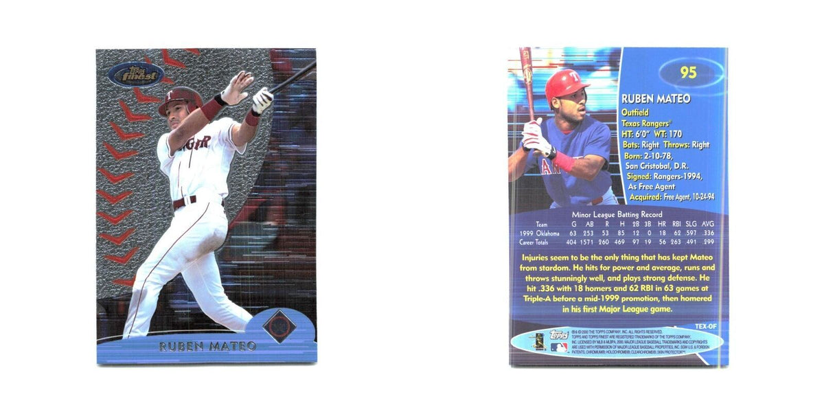2000 Finest Ruben Mateo Rangers #95