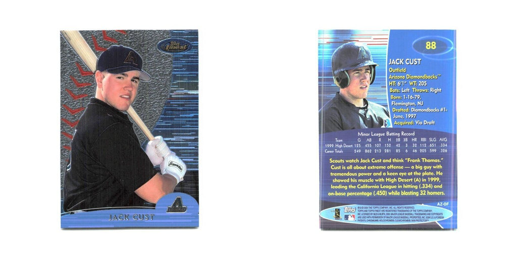 2000 Finest Jack Cust Diamondbacks #88