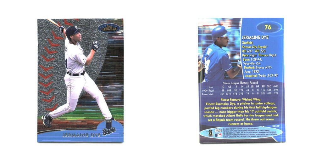 2000 Finest Jermaine Dye Royals #76