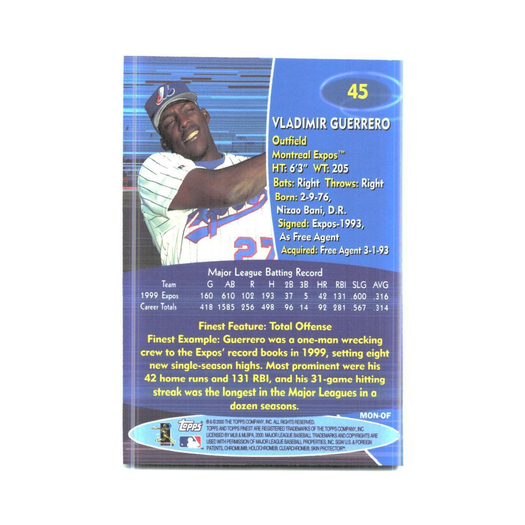 2000 Finest Vladimir Guerrero Montreal Expos #45