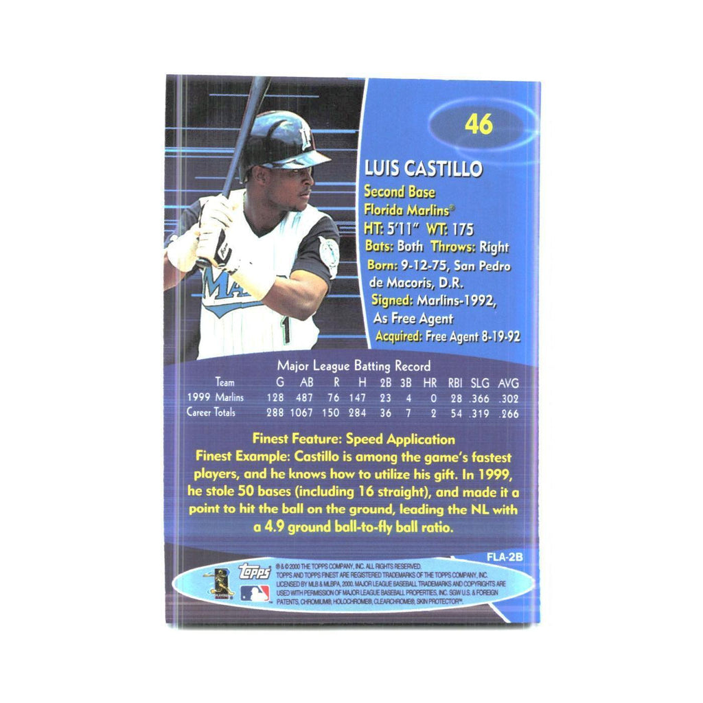2000 Finest Luis Castillo Florida Marlins #46