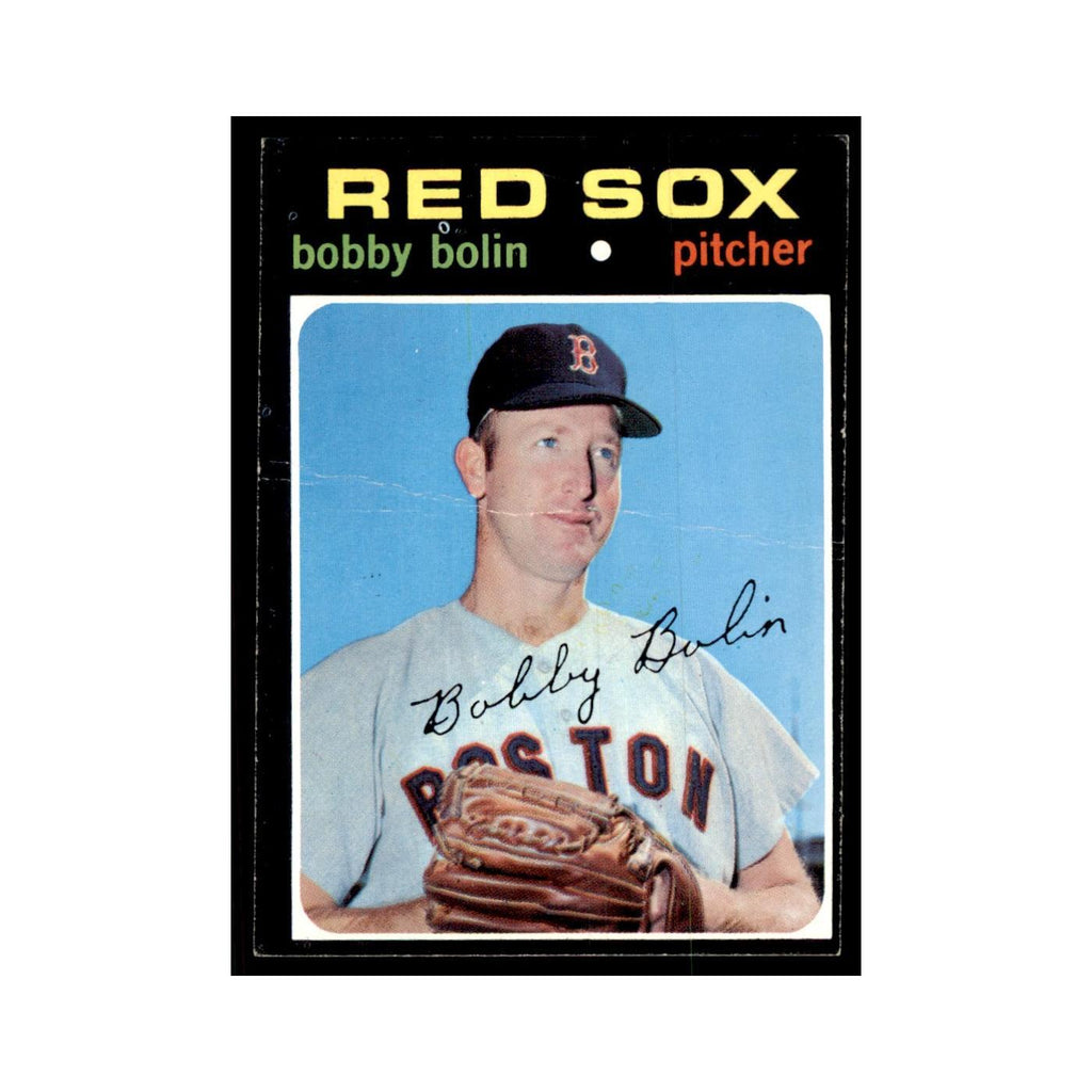 1971 Topps Baseball Card (Damaged) Bobby Bolin Red Sox #446
