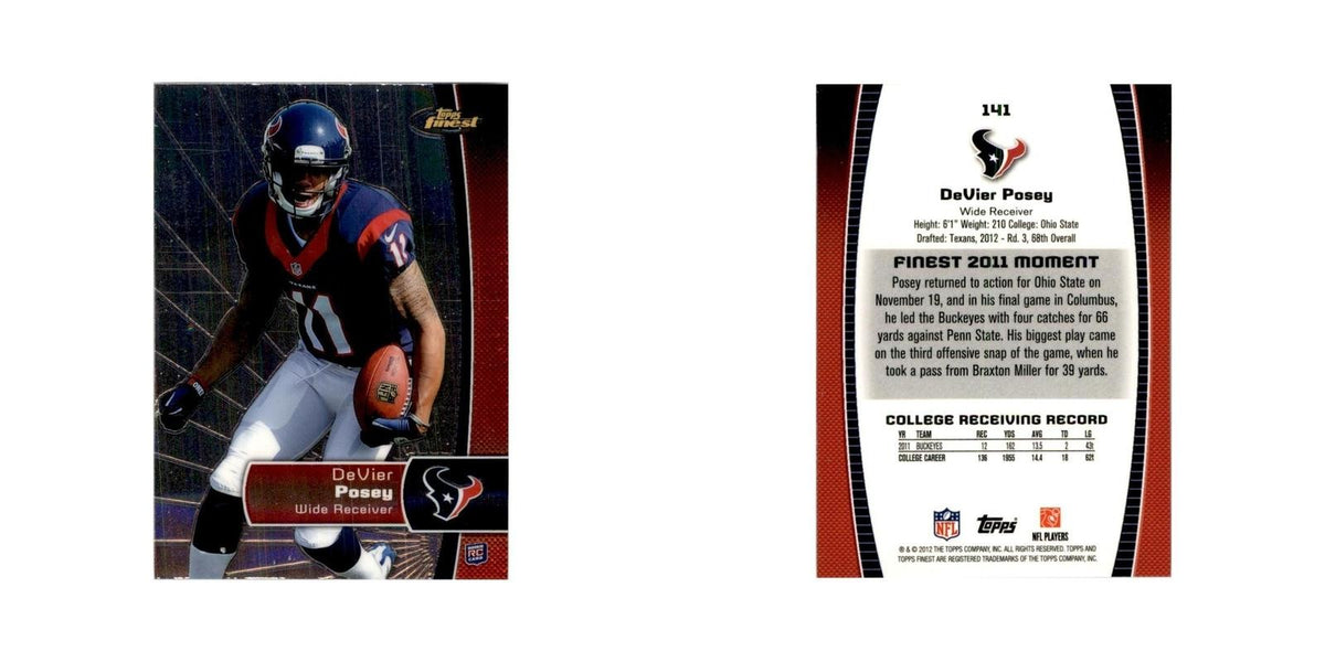 2012 Topps Finest DeVier Posey Football Cards #141