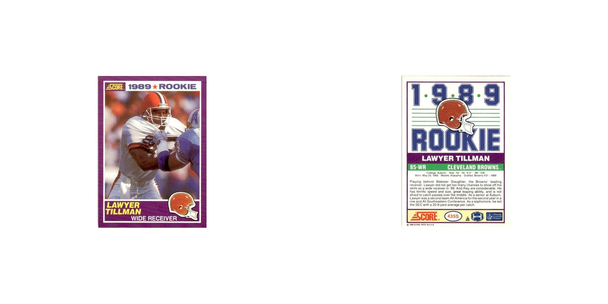 1989 Score Supplemental Lawyer Tillman RC Browns #435S
