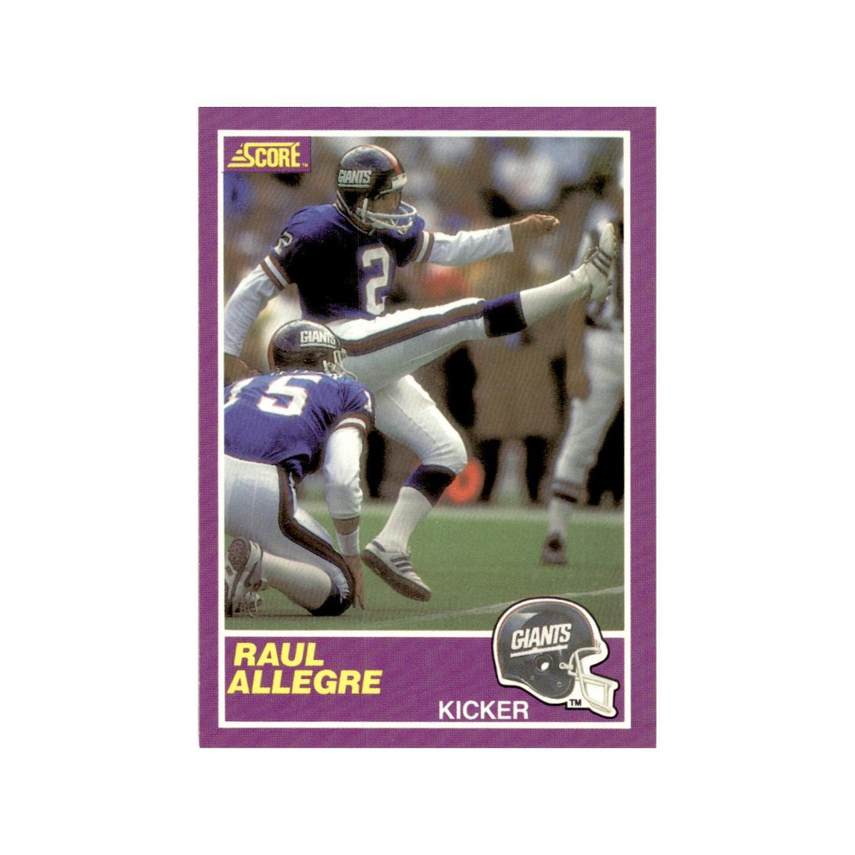 1989 Score Supplemental Raul Allegre Giants #338S