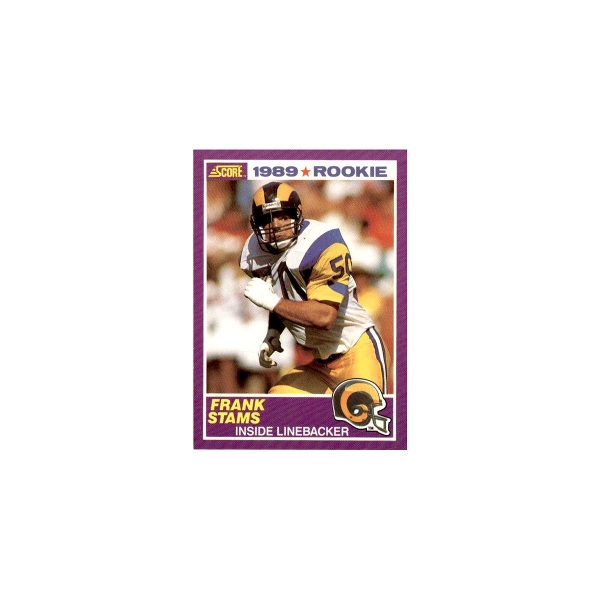 1989 Score Supplemental Frank Stams RC Rams #434S