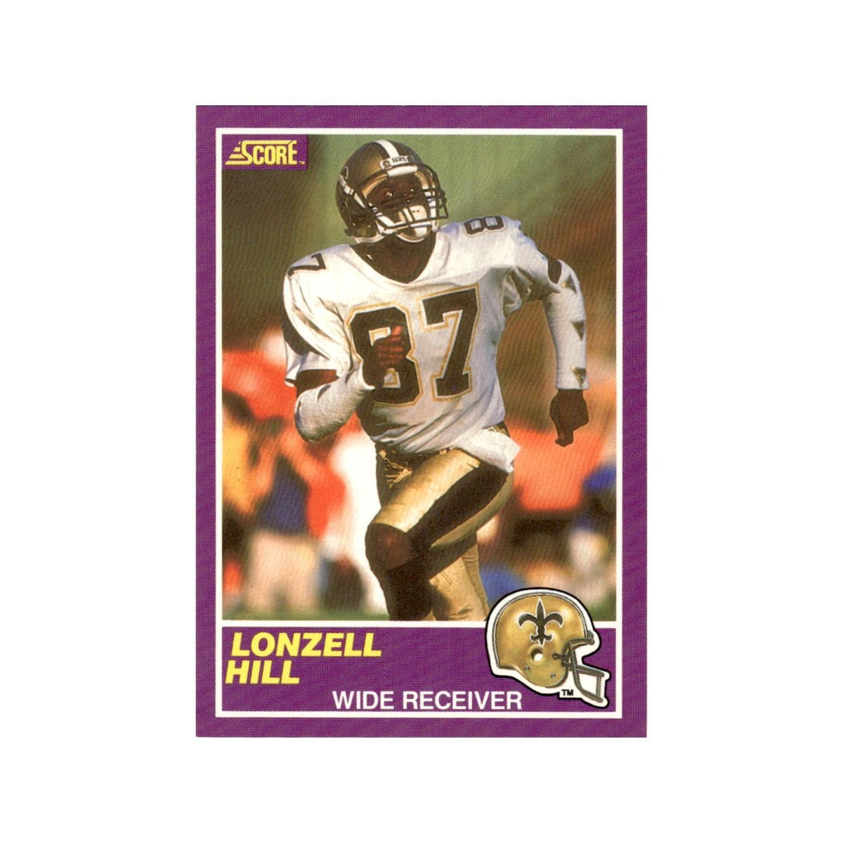 1989 Score Supplemental Lonzell Hill Saints #347S