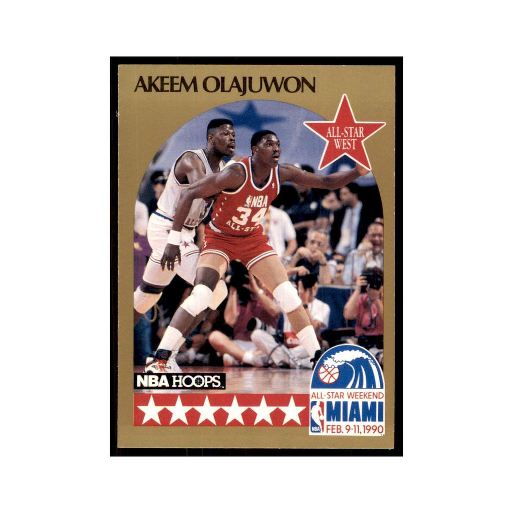 1990 NBA Hoops Akeem Olajuwon Basketball Cards #23