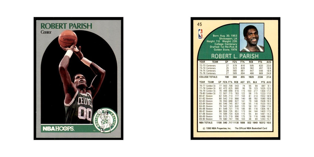 1990 NBA Hoops Robert Parish Basketball Cards #45