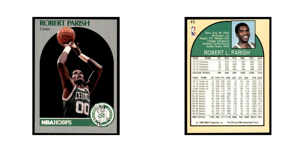 1990 NBA Hoops Robert Parish Basketball Cards #45