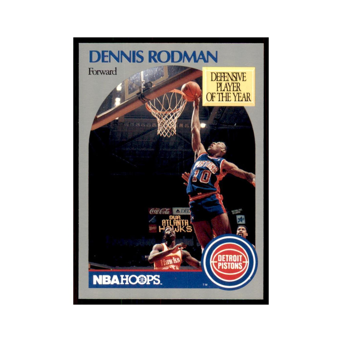 1990 NBA Hoops Dennis Rodman Basketball Cards #109