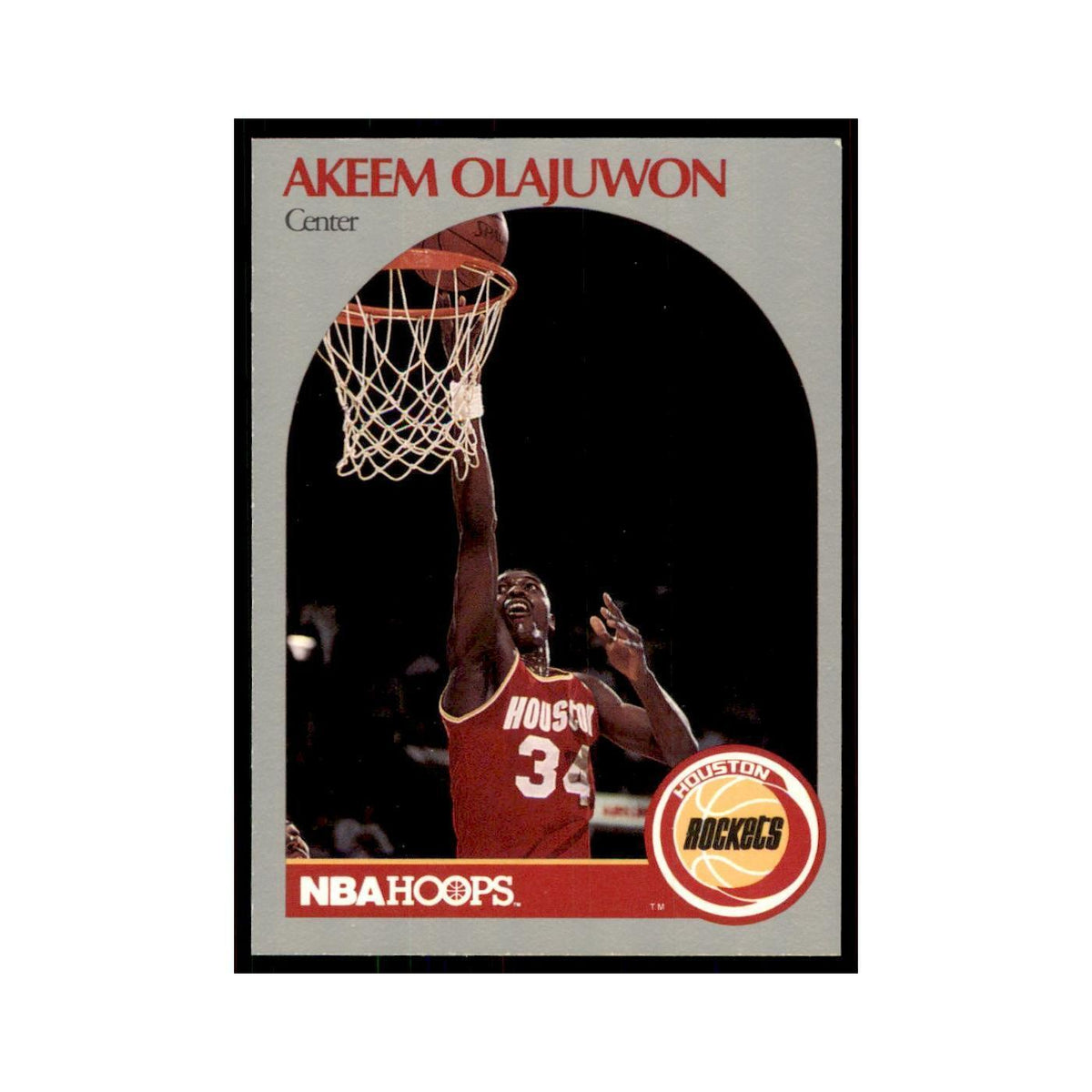 1990 NBA Hoops Akeem Olajuwon Basketball Cards #127