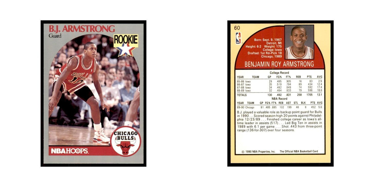 1990 NBA Hoops B.J. Armstrong Basketball Cards #60