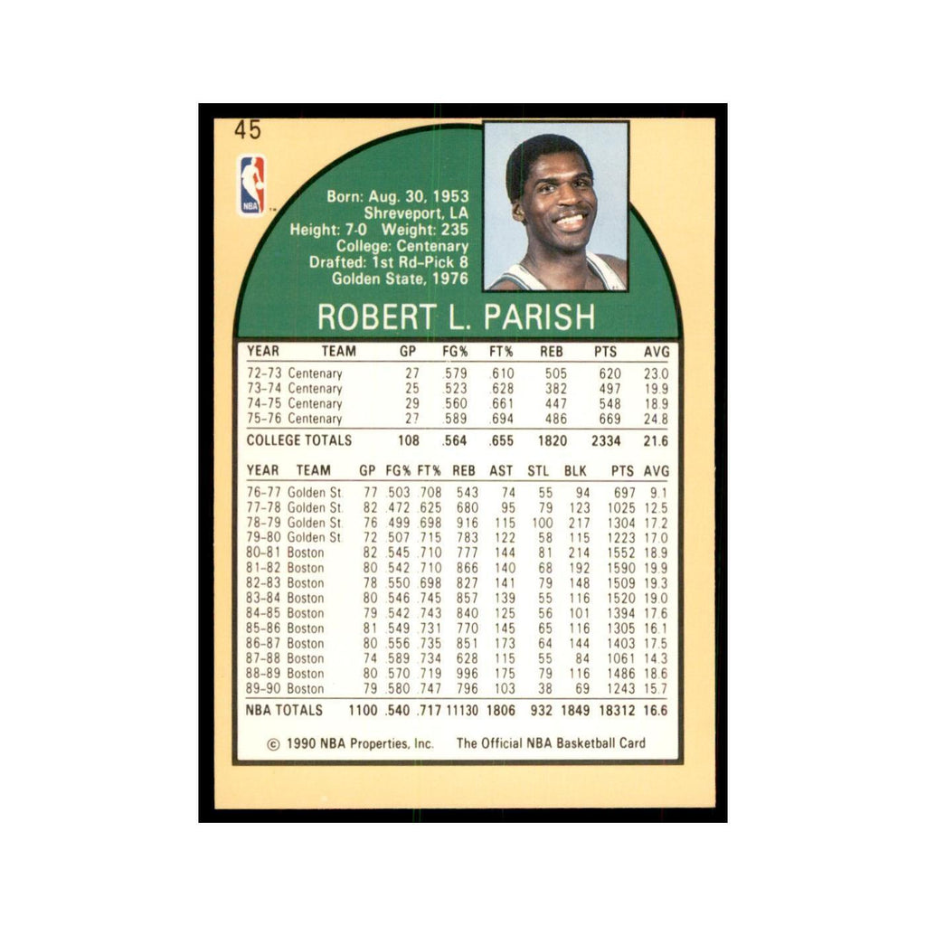 1990 NBA Hoops Robert Parish Basketball Cards #45