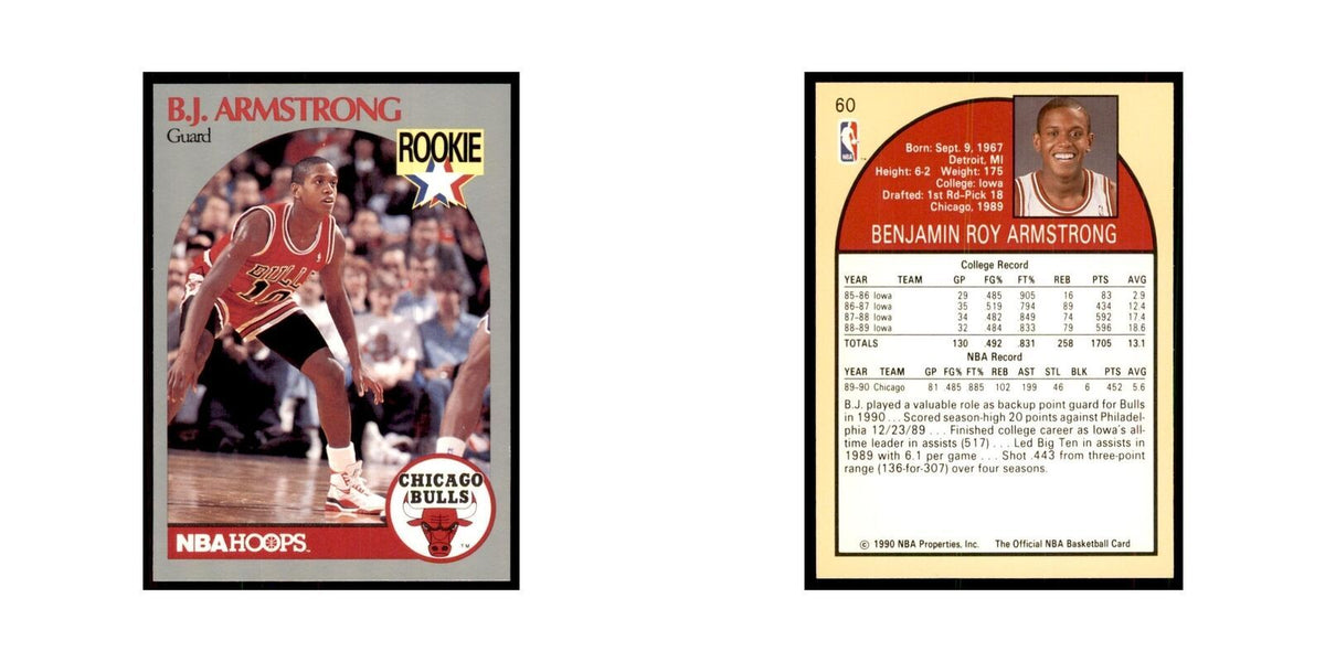 1990 NBA Hoops B.J. Armstrong Basketball Cards #60