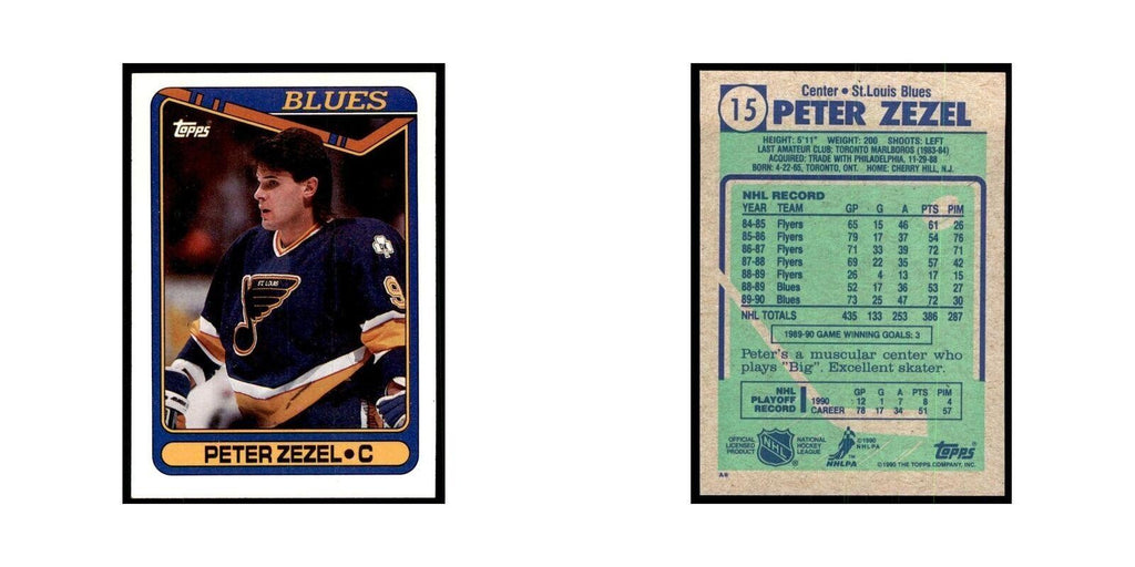 1990 Topps Peter Zezel Hockey Cards #15
