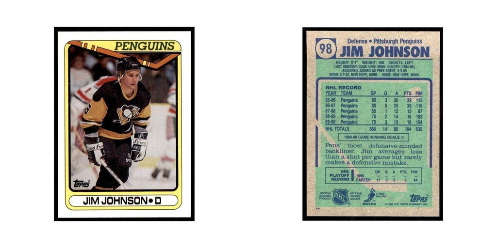 1990 Topps Jim Johnson Hockey Cards #98