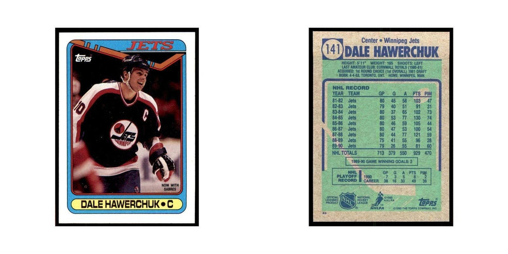 1990 Topps Dale Hawerchuk Hockey Cards #141