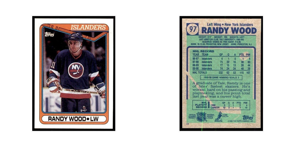 1990 Topps Randy Wood Hockey Cards #97