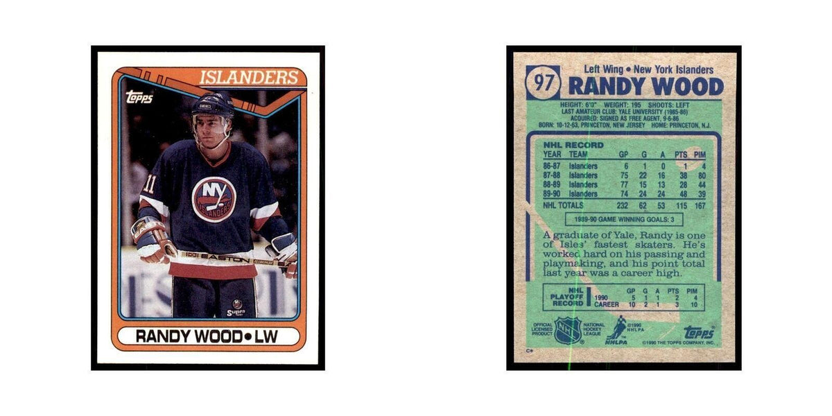 1990 Topps Randy Wood Hockey Cards #97
