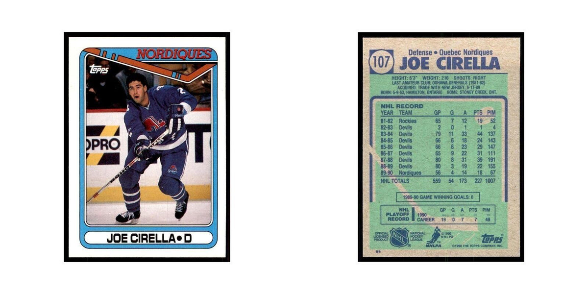 1990 Topps Joe Cirella Hockey Cards #107
