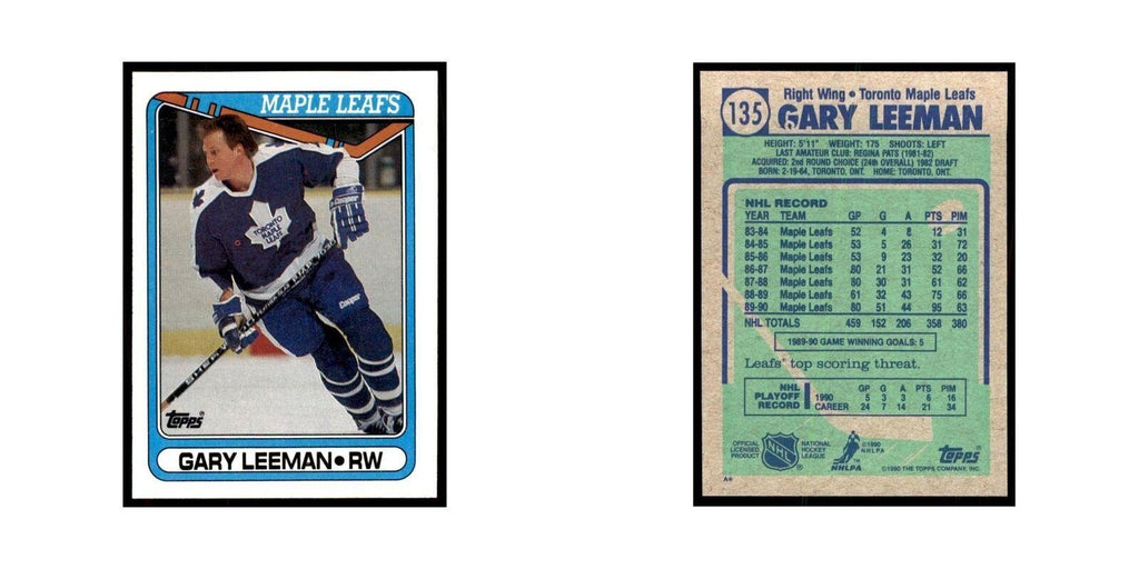 1990 Topps Gary Leeman Hockey Cards #135