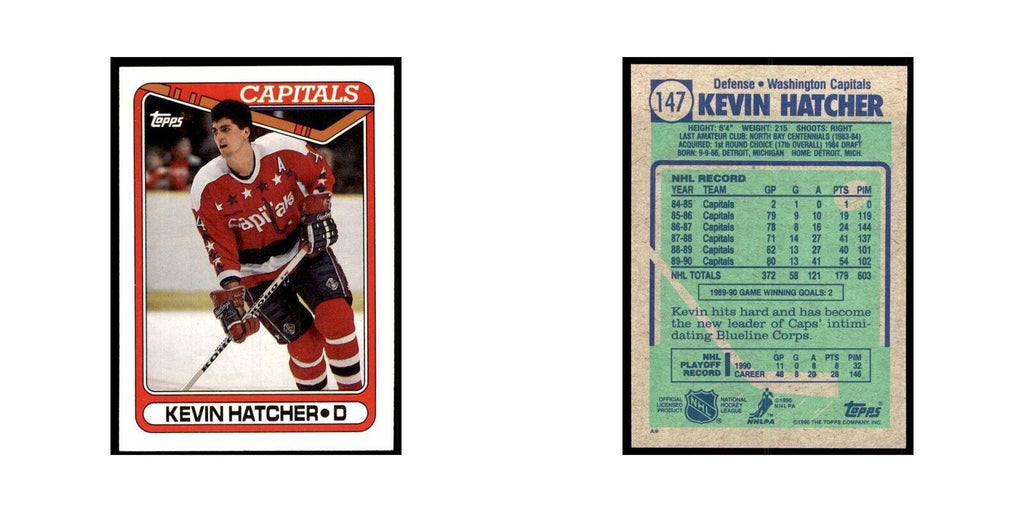 1990 Topps Kevin Hatcher Hockey Cards #147