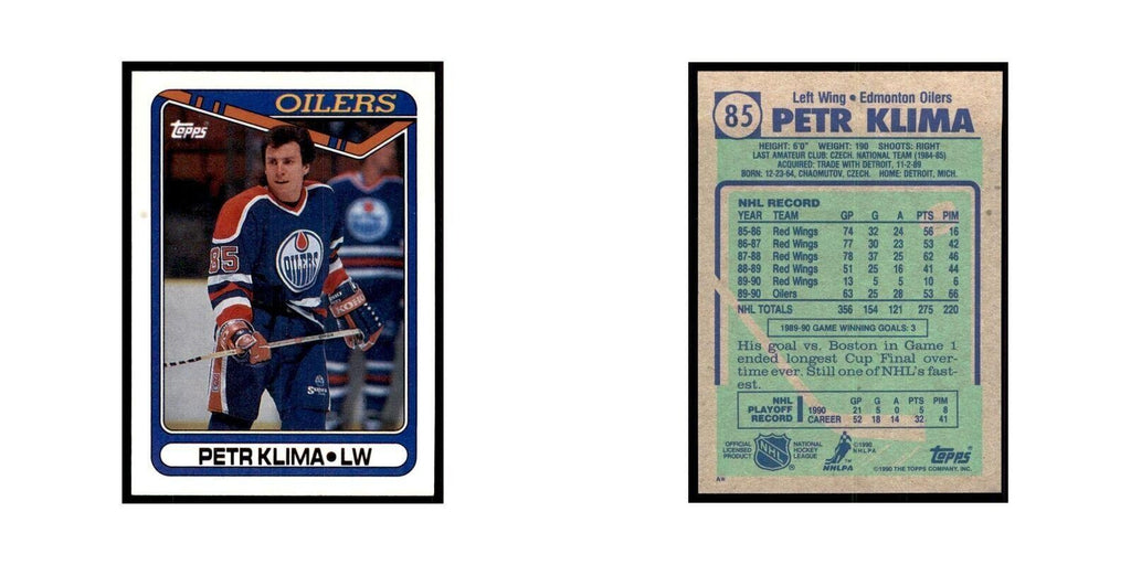 1990 Topps Petr Klima Hockey Cards #85