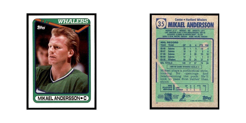 1990 Topps Mikael Andersson Hockey Cards #35