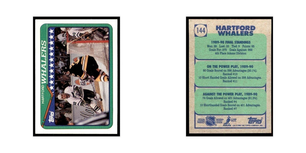 1990 Topps Hartford Whalers Hockey Cards #144
