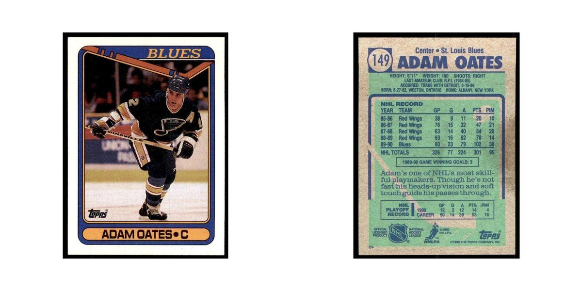 1990 Topps Adam Oates Hockey Cards #149