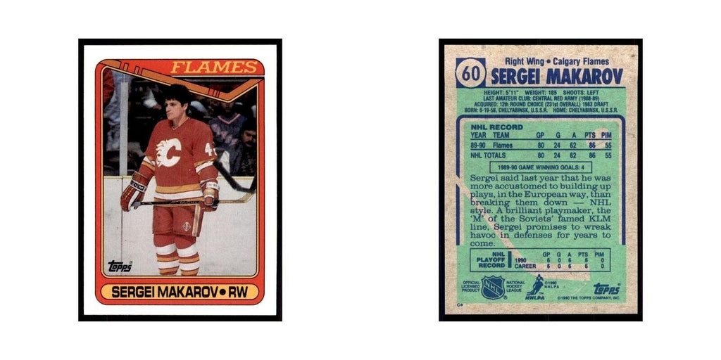 1990 Topps Sergei Makarov Hockey Cards #60