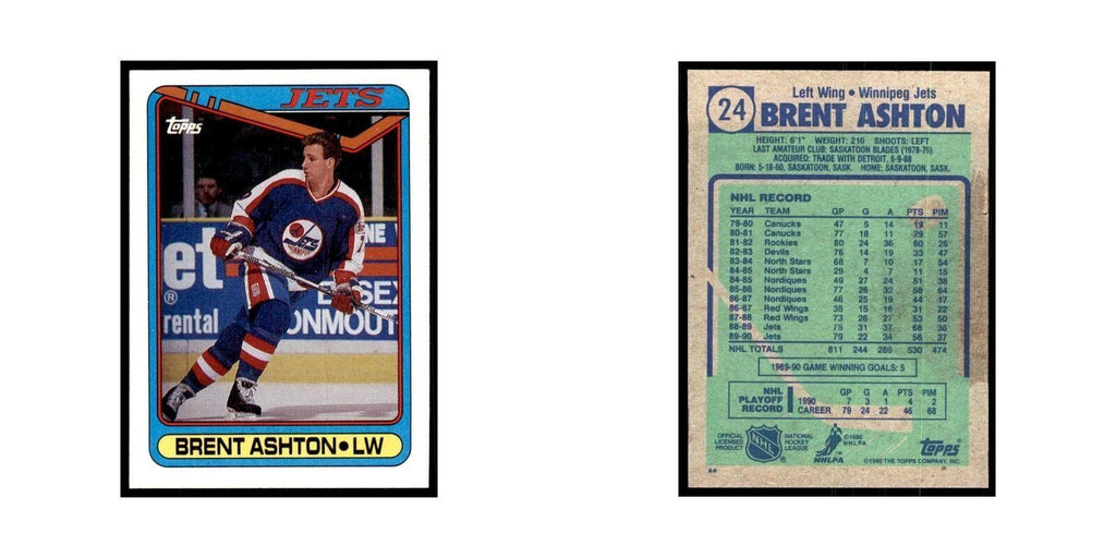 1990 Topps Brent Ashton Hockey Cards #24