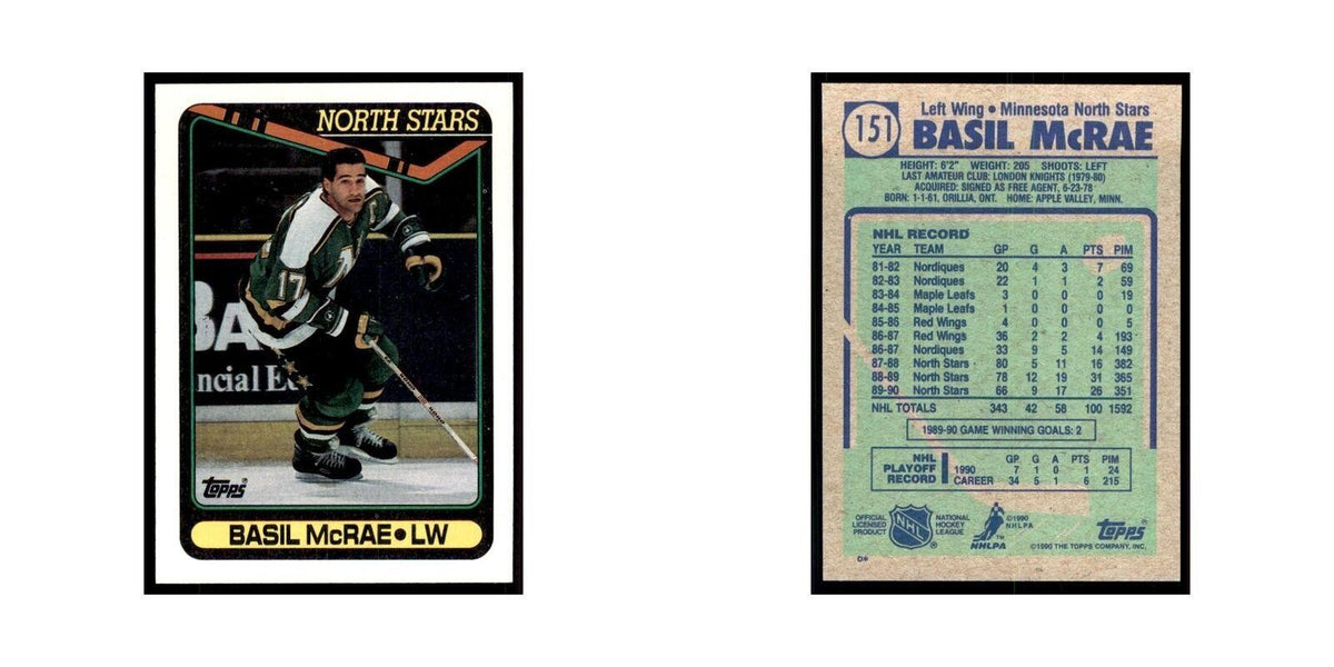 1990 Topps Basil McRae Hockey Cards #151