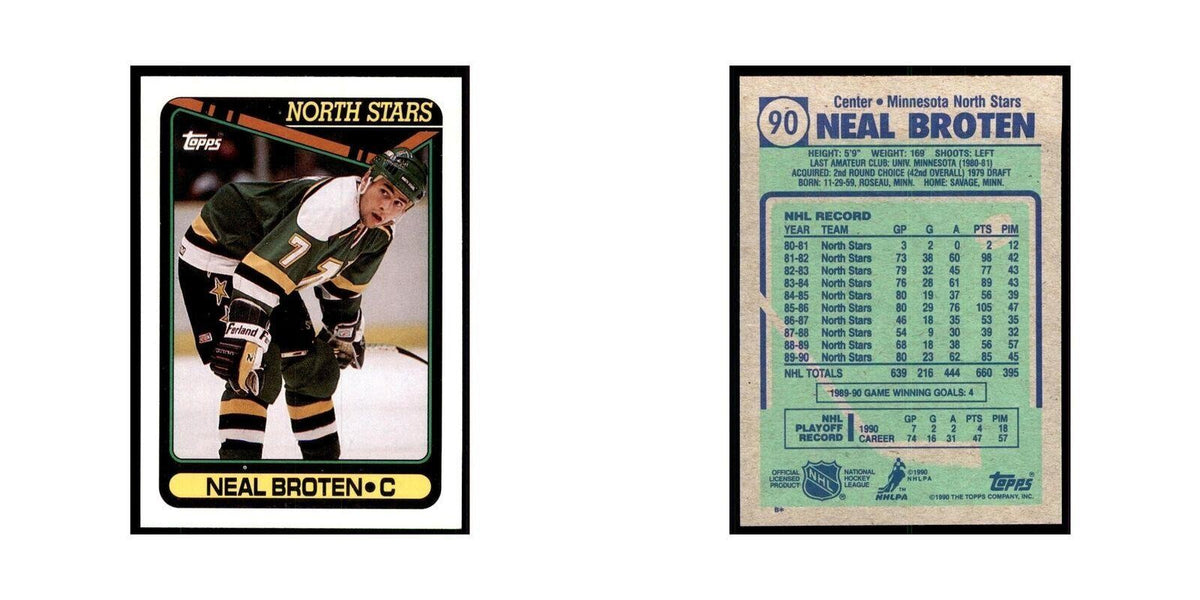 1990 Topps Neal Broten Hockey Cards #90