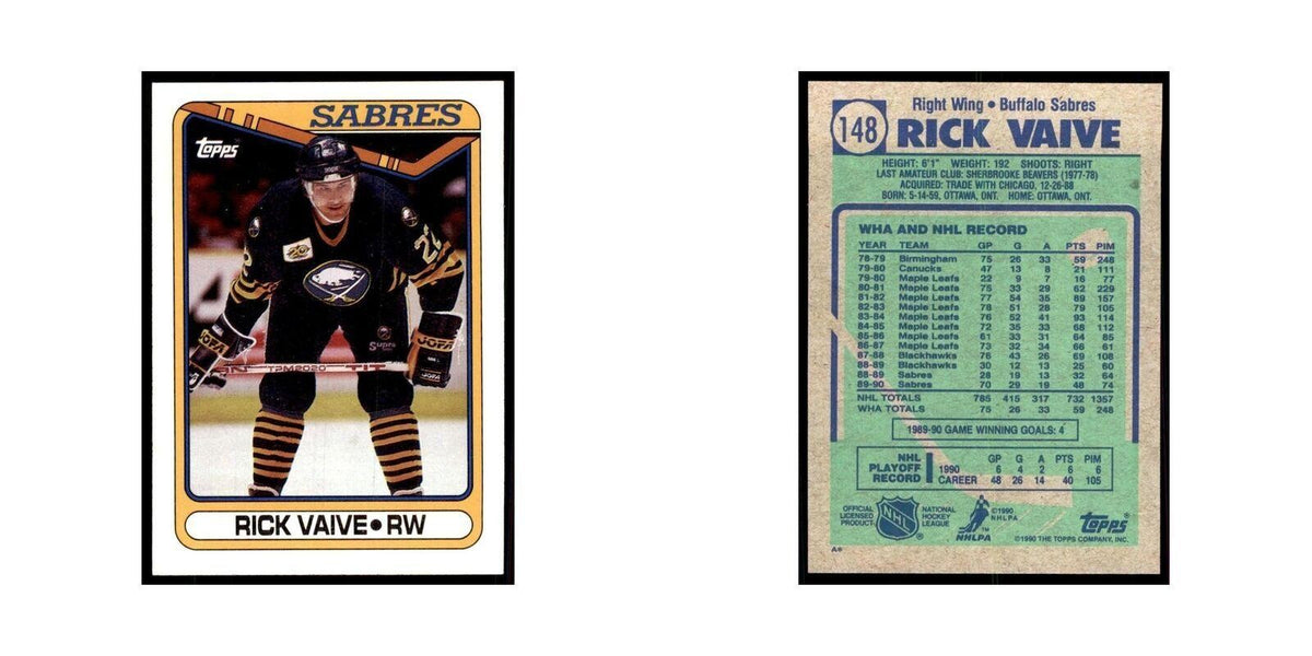 1990 Topps Rick Vaive Hockey Cards #148