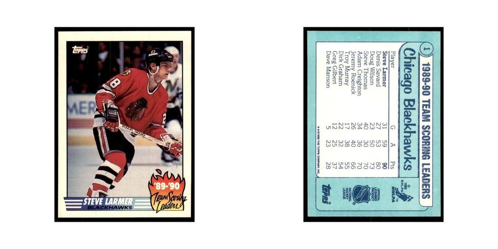 1990 Topps Steve Larmer Hockey Cards #1