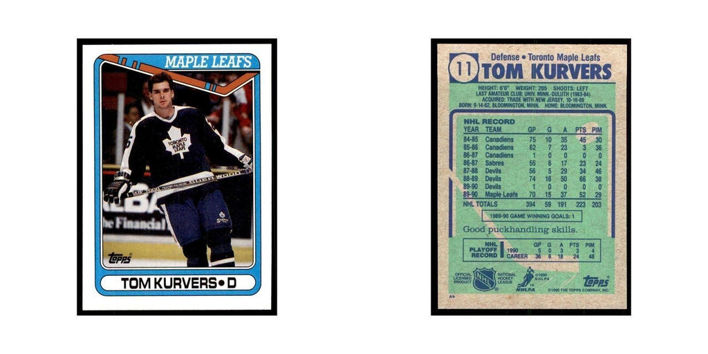 1990 Topps Tom Kurvers Hockey Cards #11