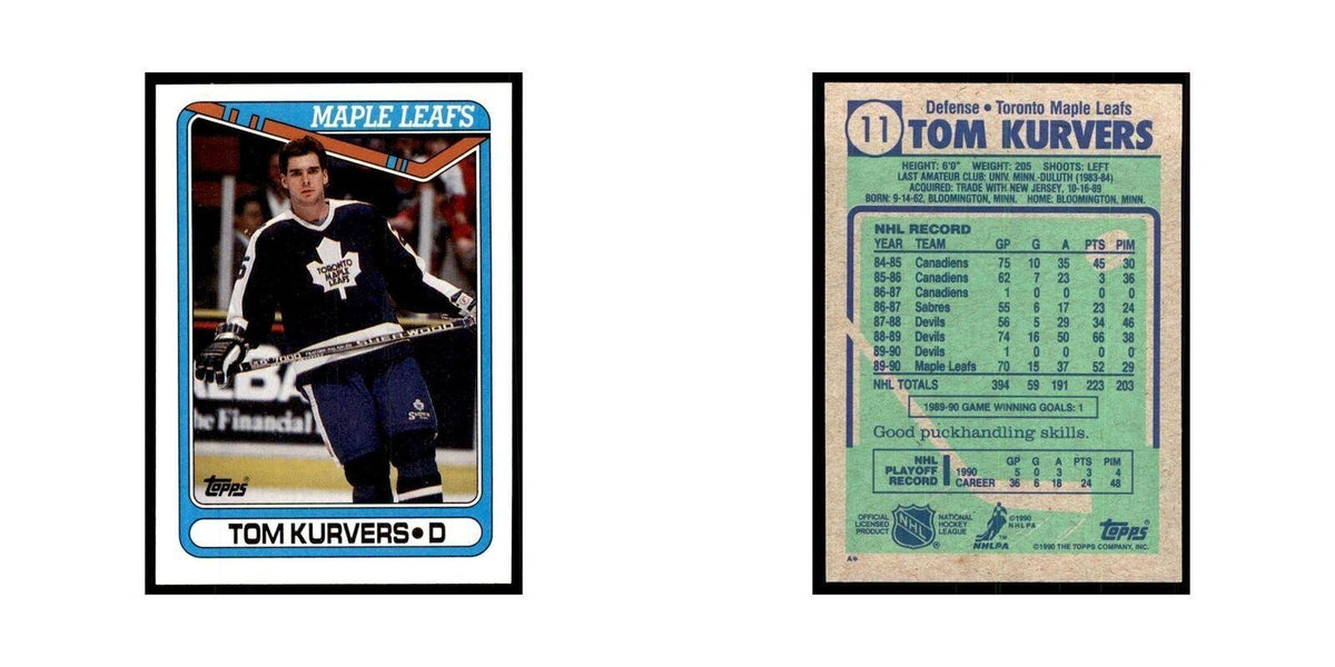 1990 Topps Tom Kurvers Hockey Cards #11