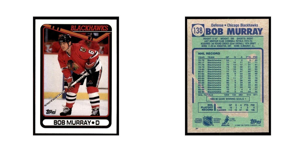 1990 Topps Bob Murray Hockey Cards #138